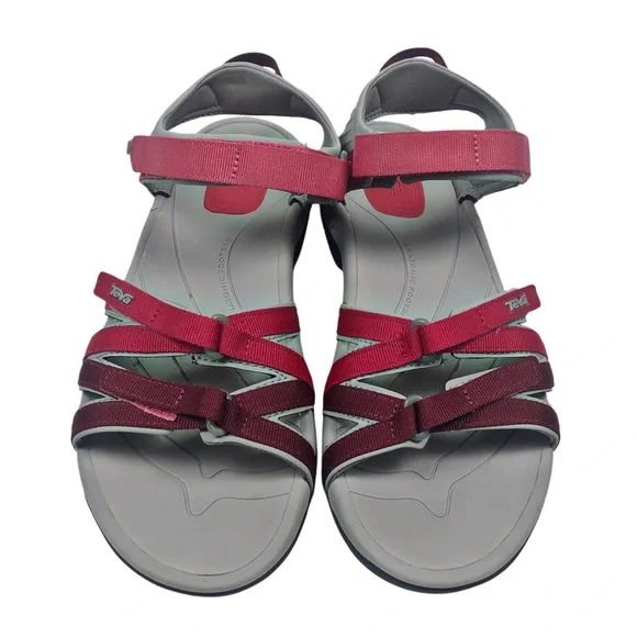 Teva Women's Strappy Red Sandals Sz 10 - Picture 2 of 5